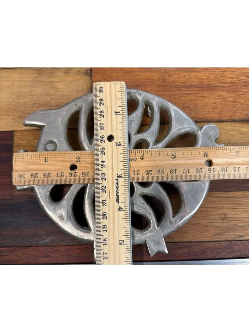Vintage metal pig trivet, made in Taiwan, whimsical, country, farmhouse decor